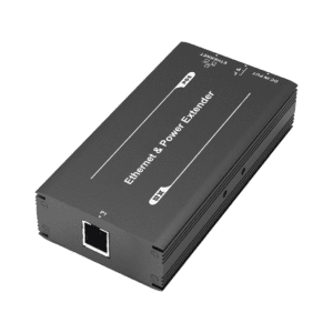 (POE 600 METERS) Transmitter for TT-8001R PoE Extender / 1 Port for video reception and power supply (PoE) / IDEAL FOR DOMES AND IP CAMERAS / Cascading Connection / Supports 60 W PTZ’s / Supports IEEE802.3af/at